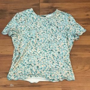 Medium blue short sleeve tee from SHEIN